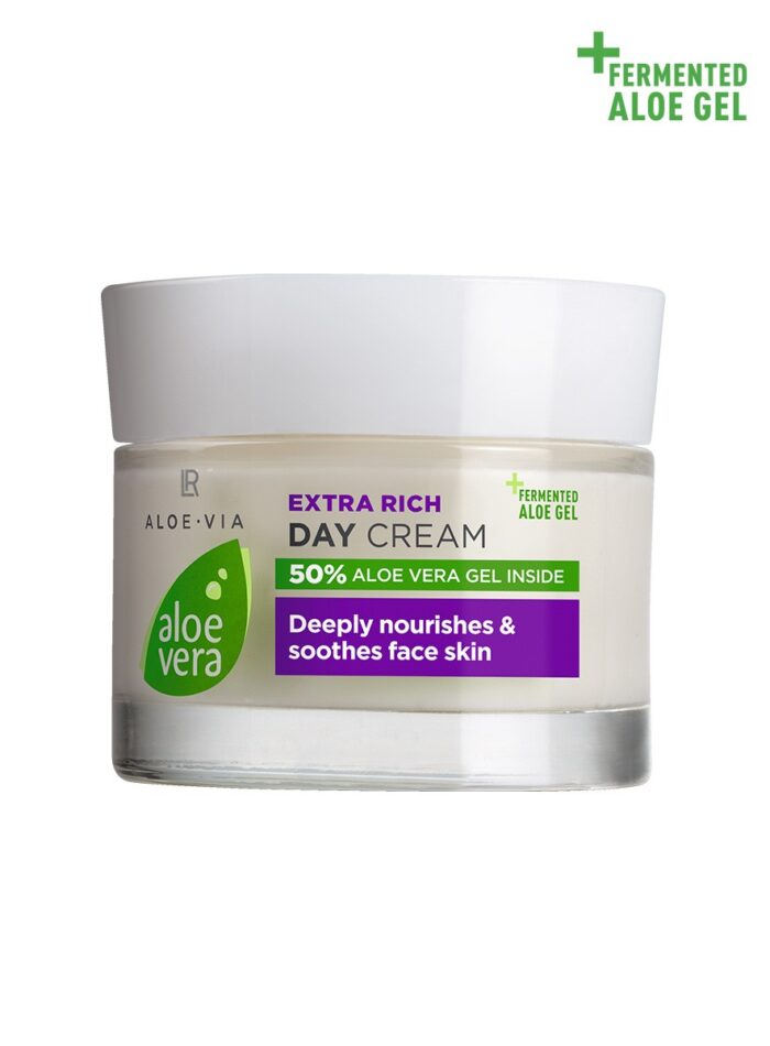Crema de día extra nutritiva con aloe vera y aceite de Argan