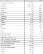 Valores nutricionales mens shot 5 en 1