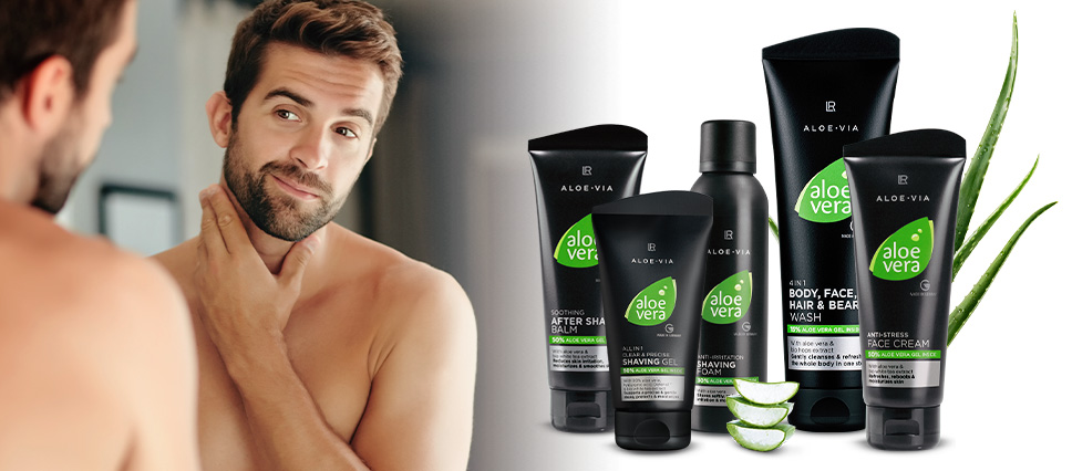 Cuidados masculinos con aloe vera